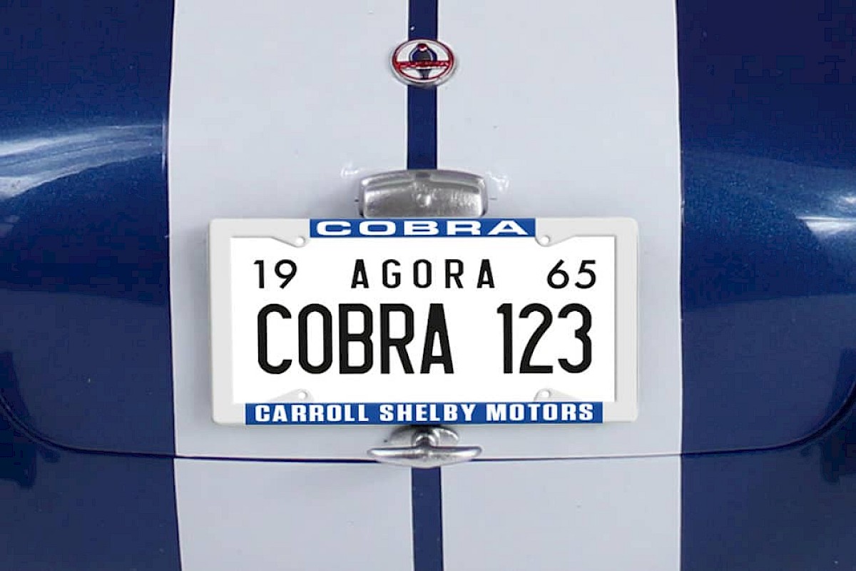 Shelby Cobra book number plate